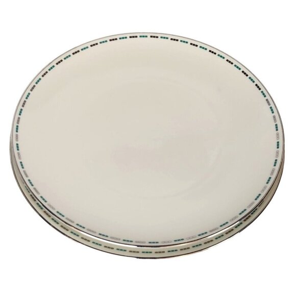 Lenox Oslo H520 Dinner Plates Set Of 2 Made In USA - Picture 2 of 9